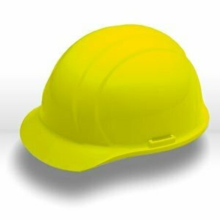 ERB Americana Mega Ratchet Safety Helmets CAP STYLE, 4-PT NYLON SUSPENSION w/RATCHET ADJUSTMENT, Yellow 19362